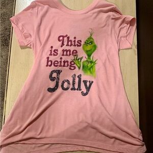 Pink Grinch 'This is me being Jolly' Graphic Tee